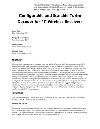 Configurable and Scalable Turbo Decoder for 4G Wireless Decoder