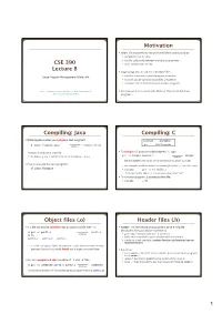 Java Compiling: C