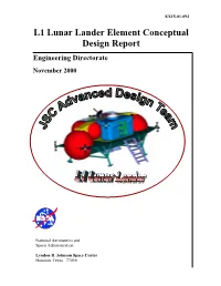 L1 Lunar Lander Element Conceptual Design Report