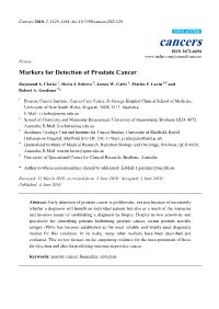 Markers for Detection of Prostate Cancer