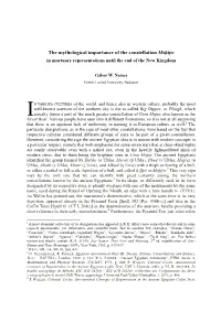 The Mythological Importance of the Constellation Msḫtjw in Mortuary Representations Until the End of the New Kingdom