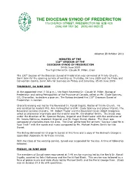 130Th Synod Minutes.Wpd