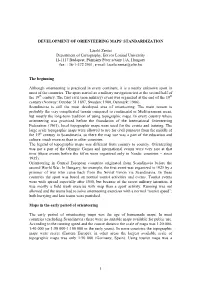 Development of Orienteering Maps' Standardization
