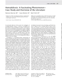 Hematidrosis: a Fascinating Phenomenon— Case Study and Overview of the Literature