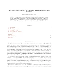 How Do Ultrafilters Act on Theories? the Cut Spectrum and Treetops