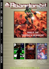 ISSUE 02 ISSUE NOCTROPOLIS Presents “DOOM & HORROR” & “DOOM Games PAGE 30 PAGE Renaissance Until the Cthulhu ■DOOM I/II Vs