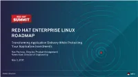 Red Hat Enterprise Linux Roadmap