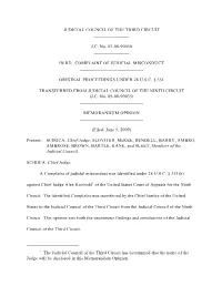 The Judicial Council of the Third Circuit Has Determined That the Name of the Judge Will Be Disclosed in This Memorandum Opinion
