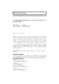 A Verified Implementation of Algebraic Numbers in Isabelle/HOL