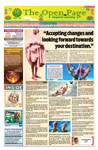 “Accepting Changes and Looking Forward Towards Your Destination.”