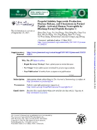 Blocking Formyl Peptide Receptor 1 This Information Is Current As of September 25, 2021