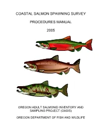 Coastal Salmon Spawning Survey Procedures Manual 2005