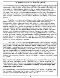 Jr Raider Football Introduction