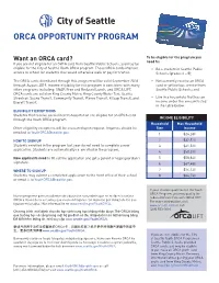 Orca Opportunity Program