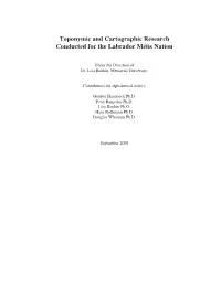 Toponymy Final Report.Pdf