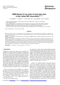 XMM-Newton X-Ray Study of Early Type Stars in the Carina OB1 Association�,