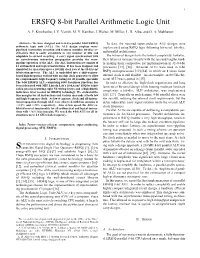 ERSFQ 8-Bit Parallel Arithmetic Logic Unit