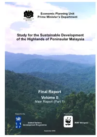 Final Report Volume II Main Report (Part 1)