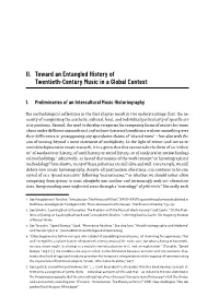 II. Toward an Entangled History of Twentieth-Century Music in a Global Context