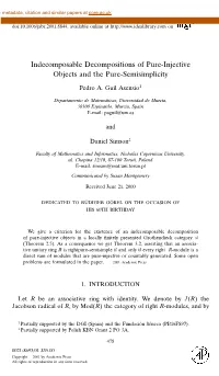 Indecomposable Decompositions of Pure-Injective Objects and the Pure-Semisimplicity