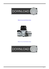 Minolta Camera Serial Number Lookup