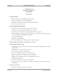 Quantum Mechanics II Spring 2005