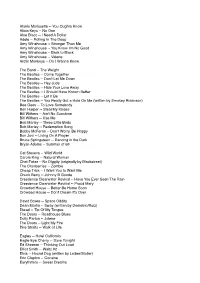 Set List -- Lisa Spykers
