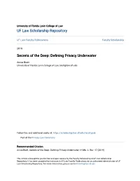 Defining Privacy Underwater