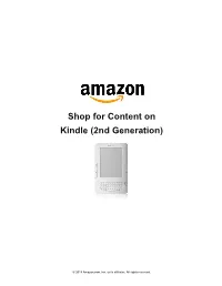 Shop for Content on Kindle (2Nd Generation)