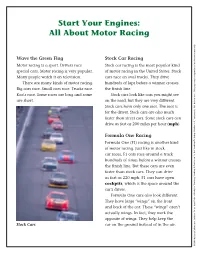 Start Your Engines: All About Motor Racing