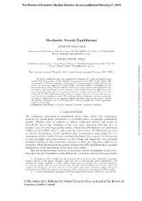 Stochastic Search Equilibrium1
