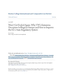 Why Vwâ•Žs Emissions Deception Is Illegal in Europe and How To