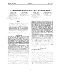 A Computational Framework for Identity and Its Web-Based