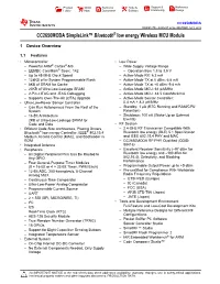 CC2650MODA Simplelink™ Bluetooth® Low Energy Wireless MCU Module