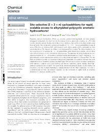 Cycloadditions for Rapid, Scalable Access to Alkynylated Polycyclic Aromatic Cite This: Chem