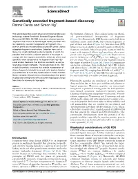 Genetically Encoded Fragment-Based Discovery