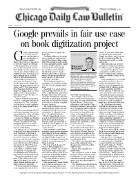 Google Prevails in Fair Use Case on Book Digitization Project