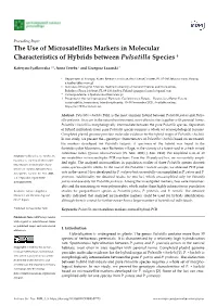 The Use of Microsatellites Markers in Molecular Characteristics of Hybrids Between Pulsatilla Species †