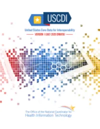 (USCDI), Version 1, July 2020 Errata