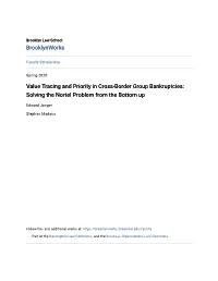 Value Tracing and Priority in Cross-Border Group Bankruptcies: Solving the Nortel Problem from the Bottom Up
