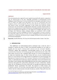 1. INTRODUCTION the Significance of Environmental Justice Movement
