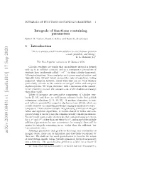 Arxiv:2009.08431V1 [Math.HO] 17 Sep 2020 Integral Tables, There Can Be Diﬃculties and Drawbacks Occasioned by Their Use