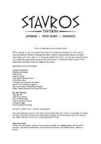 How to Make Moussaka (Stavros Style)