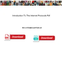 Introduction to the Internet Protocols Pdf