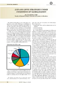 Lch and Liffe Strategies Under Conditions of Globalisation