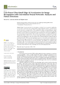 Low-Power Ultra-Small Edge AI Accelerators for Image Recognition with Convolution Neural Networks: Analysis and Future Directions