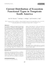 Current Distribution of Ecosystem Functional Types in Temperate South America