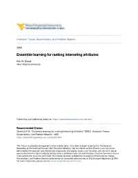 Ensemble Learning for Ranking Interesting Attributes