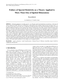 Length Contraction, Lorentz Transformation, Preferred Frame of Reference, Spacetime, Special Relativity, Tangherlini Transformation