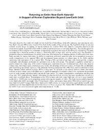 Returning an Entire Near-Earth Asteroid in Support of Human Exploration Beyond Low-Earth Orbit